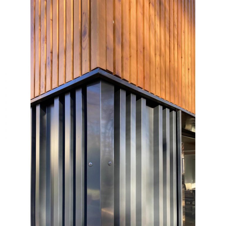 Maison bois à Bures sur Yvette - bardage acier et bois