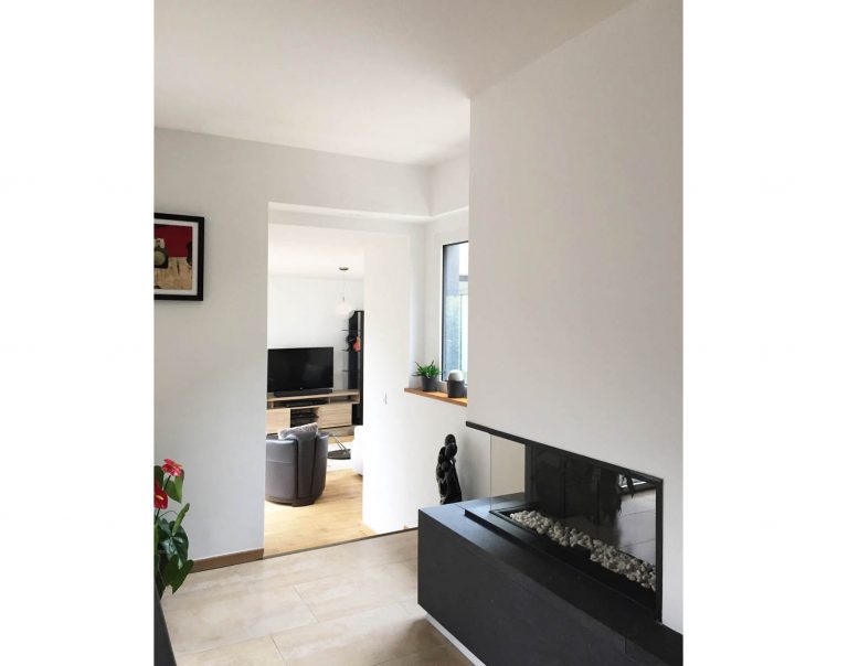 Extension cour et jardin Châtenay- vue intérieur