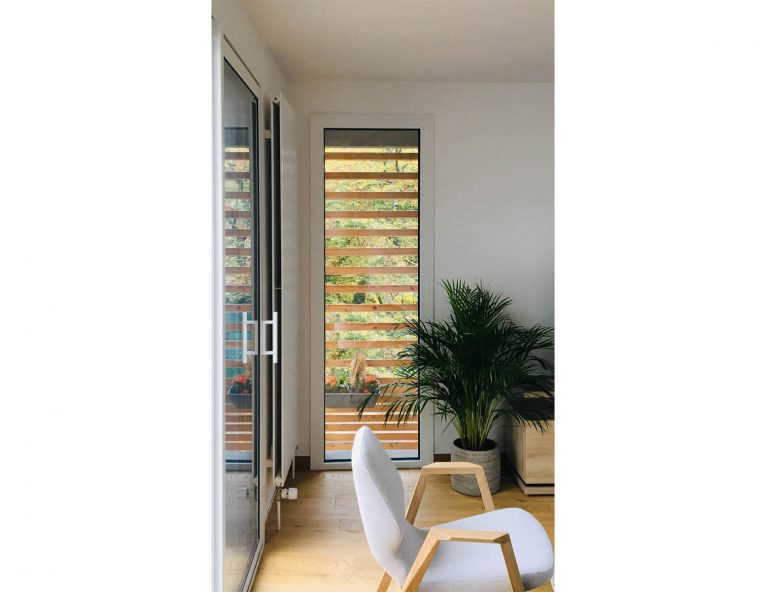 Extension cour et jardin Châtenay- vue intérieur