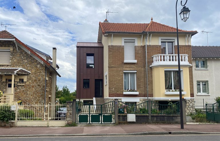 Extension d’une maison individuelle - vue de face