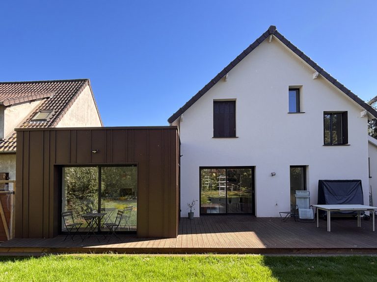 Extension avec terrasse bois
